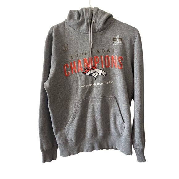 Mens Nike Hoodie Super Bowl Champions 50 Denver Broncos NFL Sweatshirt Size Med - Picture 1 of 8